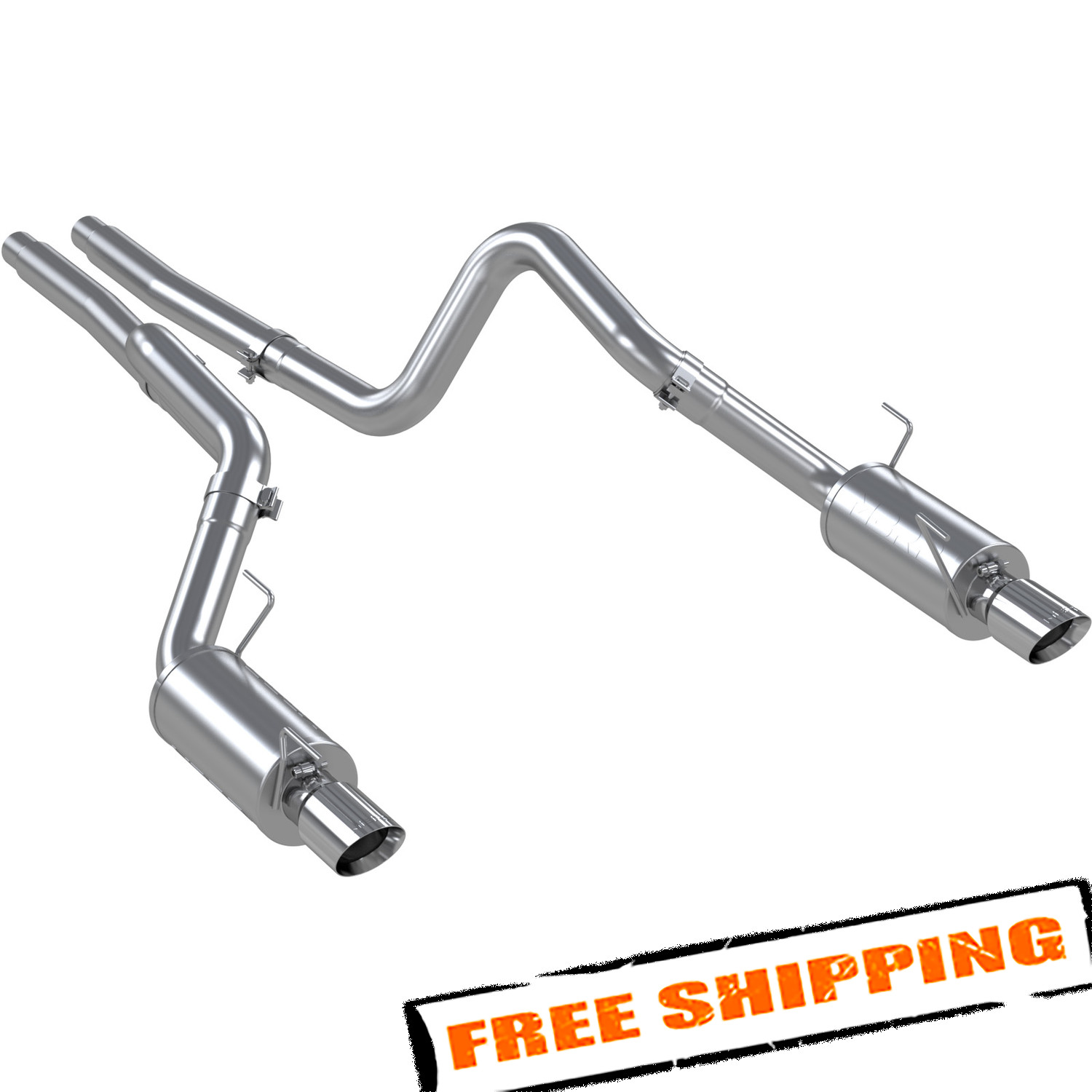 MBRP S7269409 Dual Rear Exit 3" Catback Exhaust for 2007-2010 Ford GT500 5.4L V8