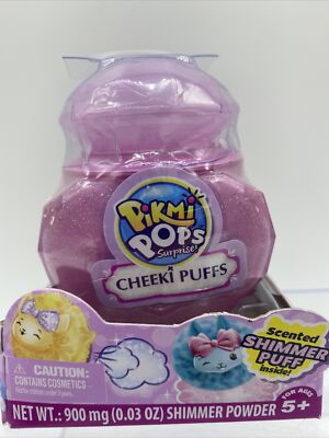 Pikmi Pops Surprise Cheeki Puffs Scented Shimmer Puff & Powder Purple Pink
