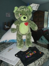 NWT Build A Bear Zombear Zombie Bear Stuffed Retired 2015 Limited 16" w/ Shirt