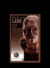 Dick Lane NFL Football Hall Of Fame Bronze Bust Postcard Plaque #/150 Lions