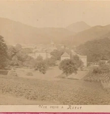 ROYAT PUY de DOME vue GENERALE  CABINET 11 X 16 cm Ca 1890