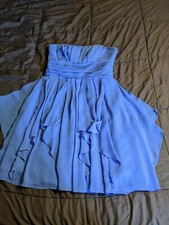 davids bridal bridesmaid dress mid length blue horizon size 8. 