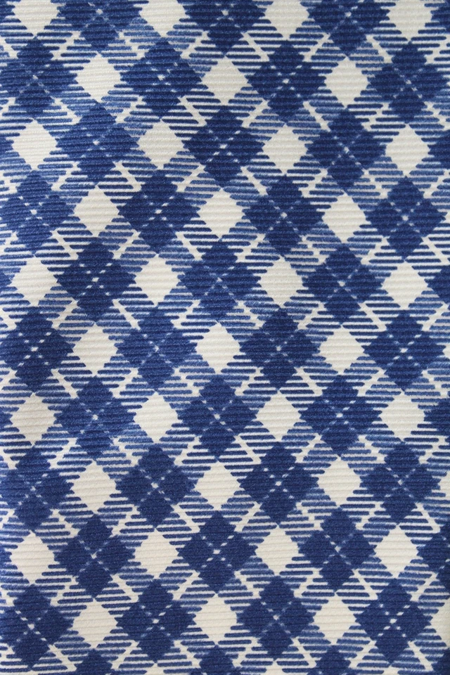 Corbata FENDI Cravatte azul real y blanco a cuadros de guinga Foto 2 de 4