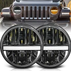 7 inch LED Headlight Round 6024 led headlight with Amber White DRL for Jeep