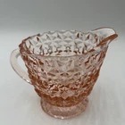 Vintage Jeanette Pink Depression Glass Creamer with handle and spout 3" x 3 5/8”