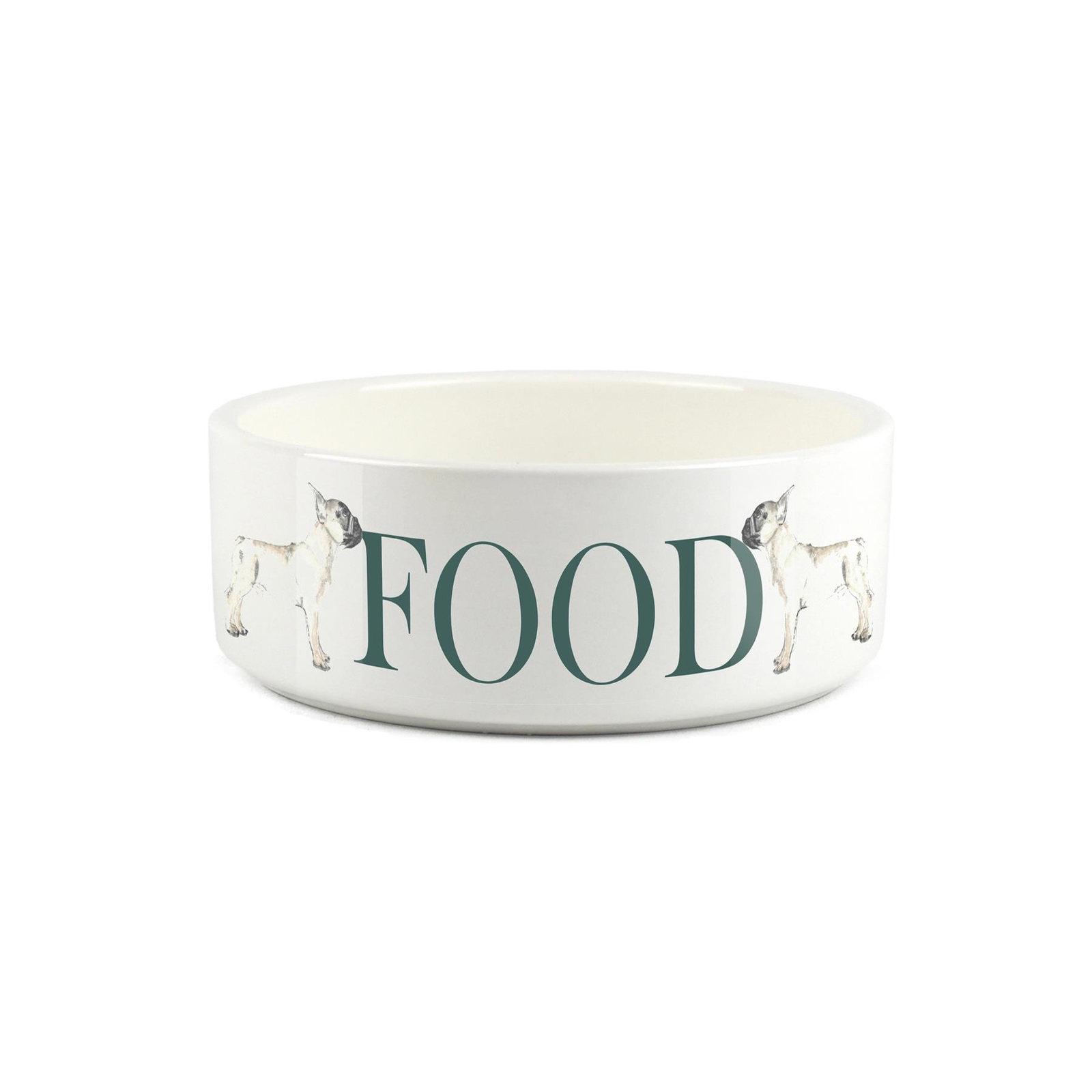 Frenchie Pet Bowl - Dog Portrait Small Ceramic Food Bowl/Dish Dog Gift