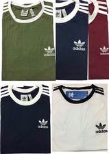 BRAND NEW ADIDAS SHORT SLEEVE CREW NECK THREE STRIPE T-SHIRT  75% SUMMER SALE