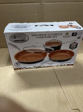 Gotham Steel Diamond 5 pcs Cookware Set Non-stick Aluminum See All Pic