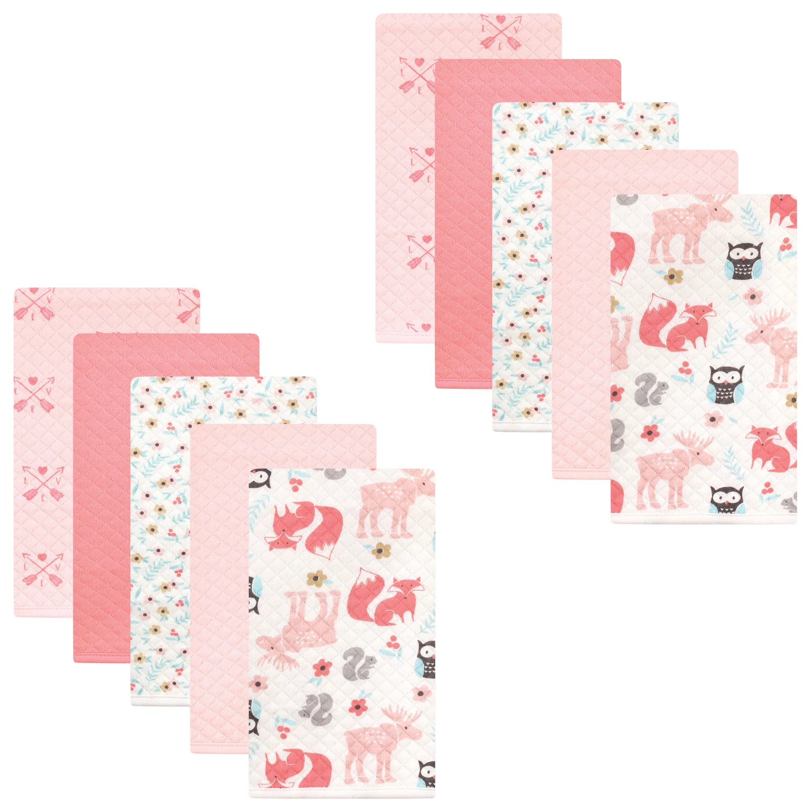 Hudson Baby Infant Girl Quilted Burp Cloths, Girl Forest, One Size
Opens in a new window or tab