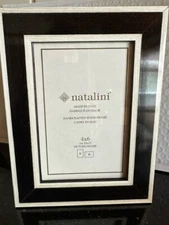 4x6 NATALINI PHOTO/PICTURE FRAME BLACK & IVORY