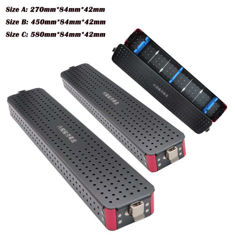 3Size Endoscope sterilization tray box case surgical medical instrument tray box