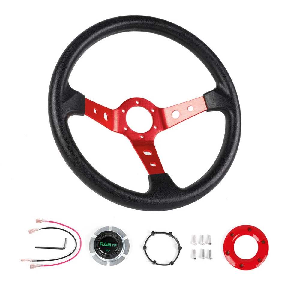 14" Steering Wheel + Quick Release + Hub Adapter 160H For Mazda Miata MX-3 MX-6 - Изображение 2 из 4