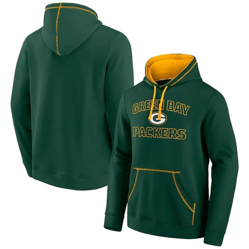 Fanatics NFL Men's Green Bay Packers Tiebreaker Fleece Pullover Hoodie - Foto 1 di 3
