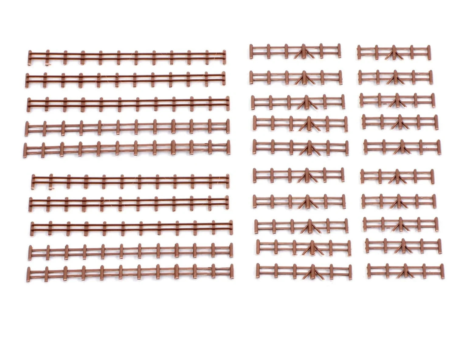 Gaugemaster GMKD44 Farm Rail Fence Brown x 10 Model Railway N Gauge Plastic