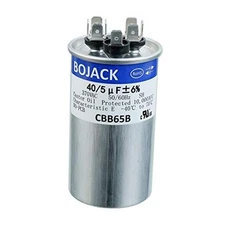 BOJACK 40+5uF 40/5MFD ±6% 370V CBB65 Dual Run Circular Start Capacitor for AC 