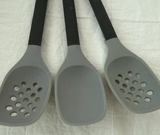 Berghoff Spoon 3 Silicone Slotted & Solid Heat Resistant Cooking Belgium Design