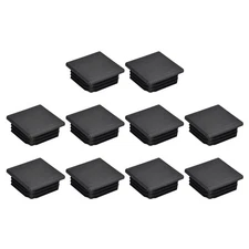 10Pcs 50mmx50mm(1.97inch) Plastic Tubing Plug Square Post End Caps Black