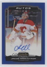 2022-23 O-Pee-Chee Platinum Blue Rainbow Auto Jacob Markstrom #BA-MA Auto 08a0