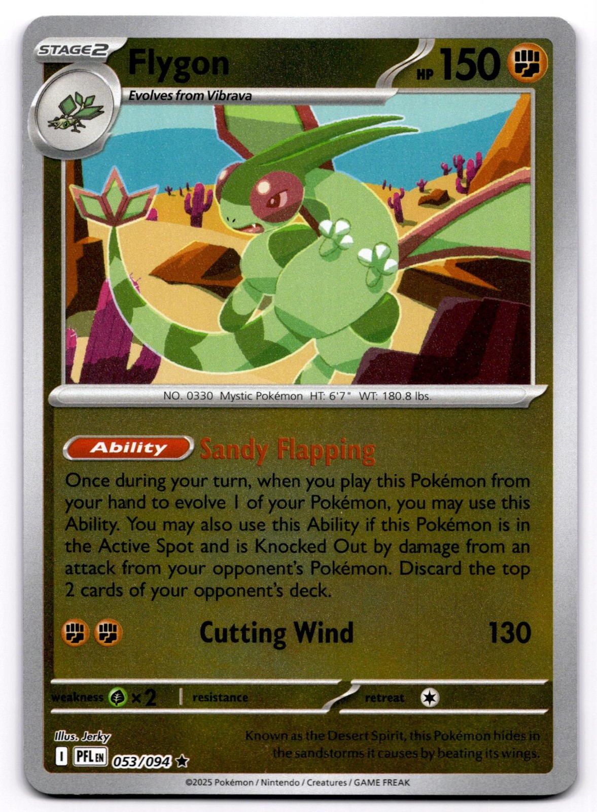 Flygon 053/094 Phantasmal Flames Rare Reverse Holo Near Mint