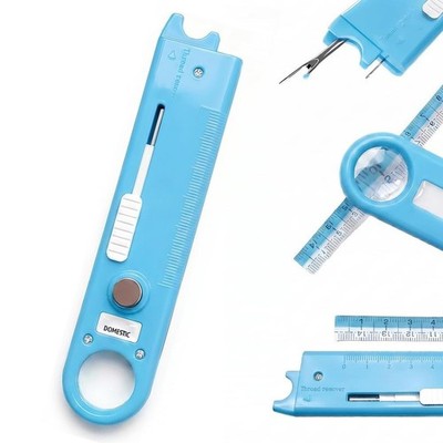 4 in 1 Nadeleinfädler Magnet Nähmaschine Werkzeug mit Lupe Lineal, Einfädler DIY