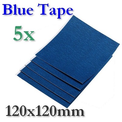 5x Blue Tape 3D für Ultimaker 2GO 120x120mm Starker Halt Hitzebeständig Blatt