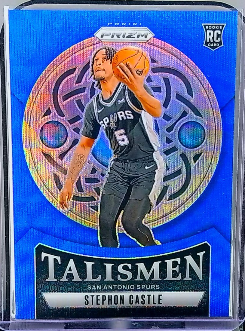 Stephon Castle 2024-25 Panini Prizm Blue Wave Talismen Prizm #14 /175 RC