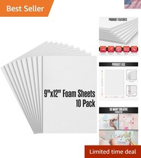 Creative 10-Pack White EVA Foam Sheets for Scrapbooking and Crafting Enthusiasts