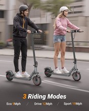 AOVOPRO Electric Scooter 10.5AH Dual Suspension Foldable 19MPH shock absorption 13