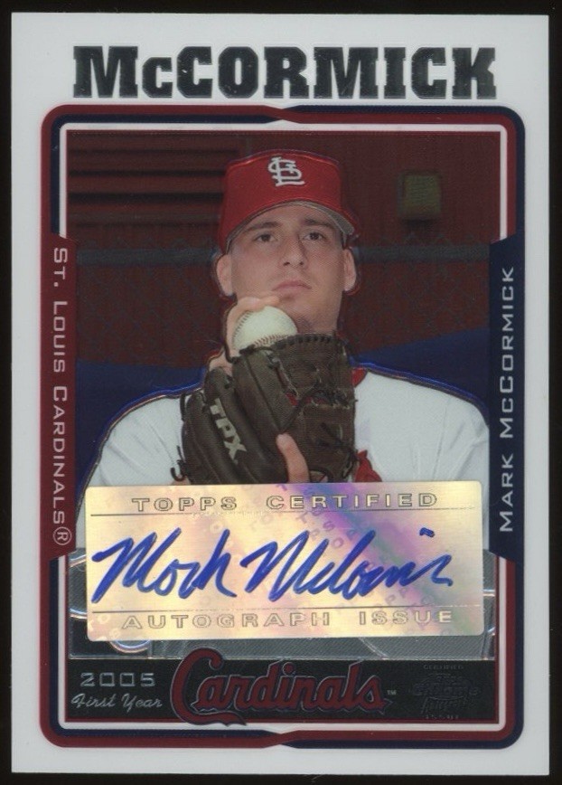 Mark McCormick 2005 Topps Chrome Updates Highlights Auto #UH233 Rookie autograph