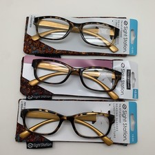 "3 PAIR"   Foster Grant  HEATHER GOLD TORT  +2.00 Reading Glasses  READERS