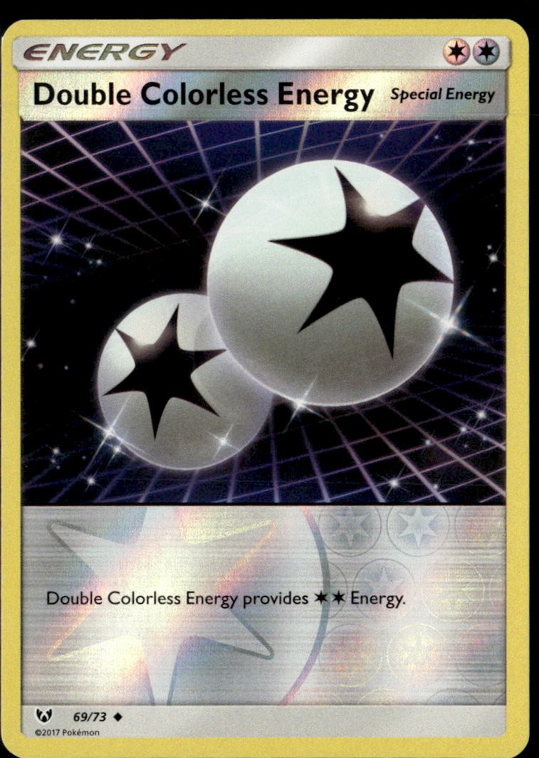 Pokemon Double Colorless Energy 69/73 Shining Legends Reverse Holo Uncommon LP