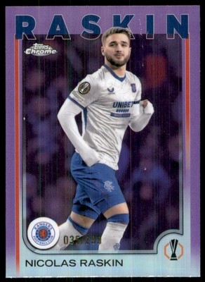 2024 Topps Chrome UEFA Club Competitions Refractor Nicolas Raskin /299 Glasgow