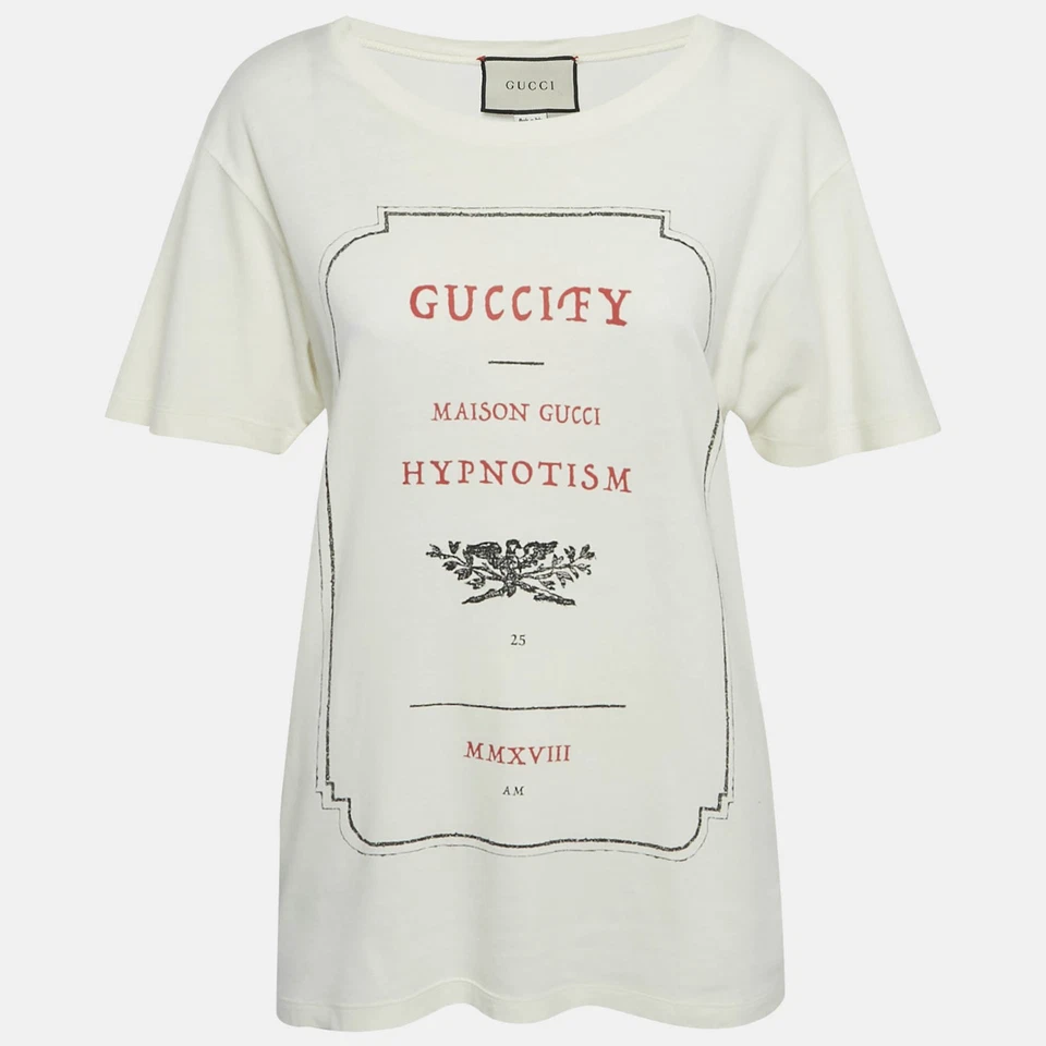 Camiseta Jersey Gucci Crema Estampado Hipnotismo XS