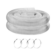 6 Inch, 10 ft Heavy PVC Dust Collection Hose, Flexible Clear PVC Fume Hose wi...