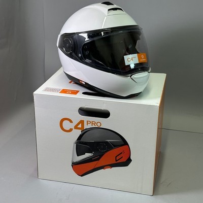 Schuberth C4 Pro Motorcycle Helmet Glossy White Size: Small 55cm