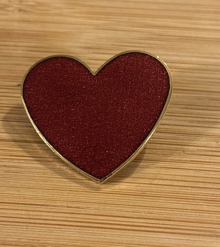 Vintage Gift Creations Red Heart Gold Tone Brooch Pin