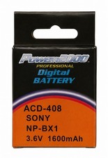 Power2000 ACD-408 NP-BX1 3.6V 1600mAh Li-Ion Battery for Sony Digital Camera