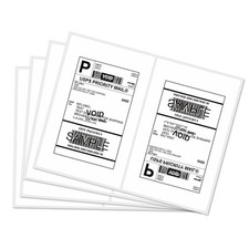 Half Sheet Laser & Inkjet - Rounded Corner Shipping Address Labels - 5-1/2" X...