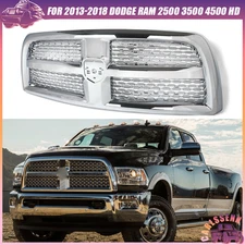 Chrome Grille For 2013-2018 Dodge RAM 2500 3500 HD Laramie Big Horn R/T SLT ST