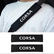 2pcs Vauxhall Corsa Black Seatbelt Cover Shoulder Pads For VXR