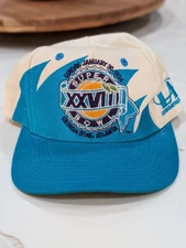 Vintage Logo Athletic Sharktooth Cap SuperBowl XXVIII DallasCowboys BuffaloBills