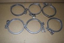 USED - Lot of 6 - Sanitary 4" High Pressure Double Bolt 304 Stainless Tri-Clamp