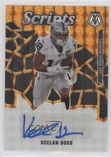2020 Panini Mosaic Scripts Orange Prizm Keelan Doss #S8 Auto s3g