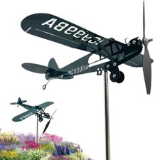 Metal Airplane Wind Spinner