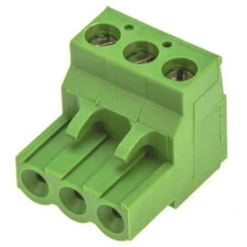 3pc TE AMP 796634-3 Terminal Block Connector Screw Clamp Rt Angle 15A 300V