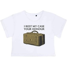 "I Rest My Case" bauchfreie Damen-Tops aus Baumwolle (CO053152)