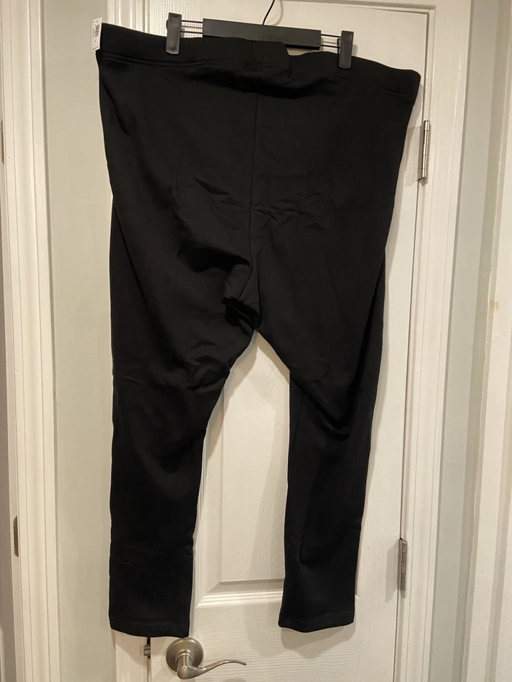 NUEVO CON ETIQUETAS Leggings Antiguos Azul Marino Talla 3X Negros Forrados de Vellón Moda Suaves Elásticos Cómodos Foto 4 de 4