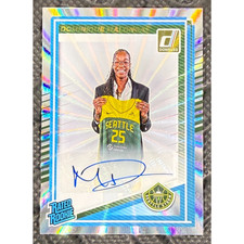 Dominique Malonga 2025 Panini Donruss WNBA Holo Laser Rated RC Auto Storm #89