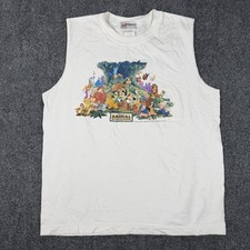 Vintage 90s Disney World Animal Kingdom Tank Top Kids Youth XL Mickey Movie Tee