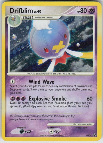 Pokemon Drifblim DP34 Diamond and Pearl Promos Holofoil Promo LP